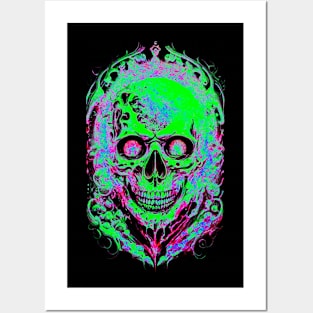 Demon Skull | Ritual Skull | Hell Skull | Hardcore Skull | Iridescent Skull Posters and Art